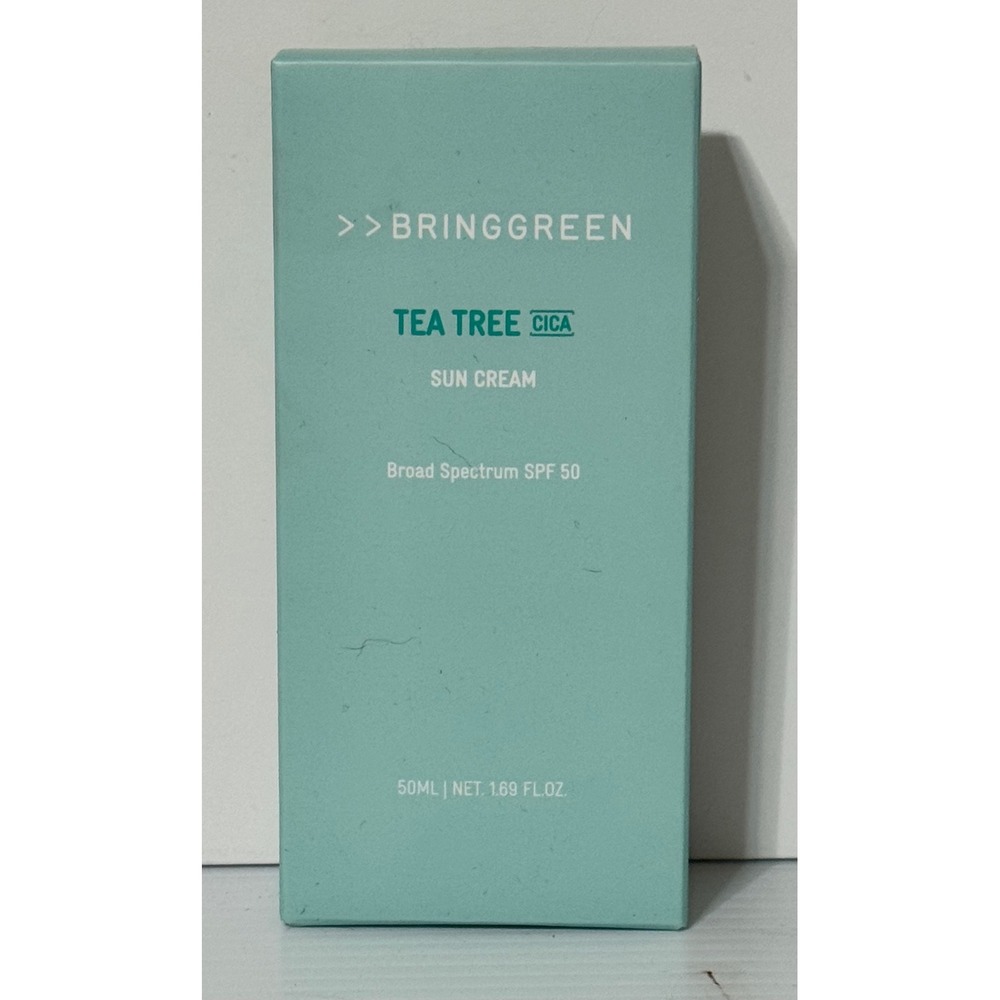 Bring Green Tea Tree Cica Sun Cream 50ml SPF 50 Zinc Oxide Sensitive Skin Korea